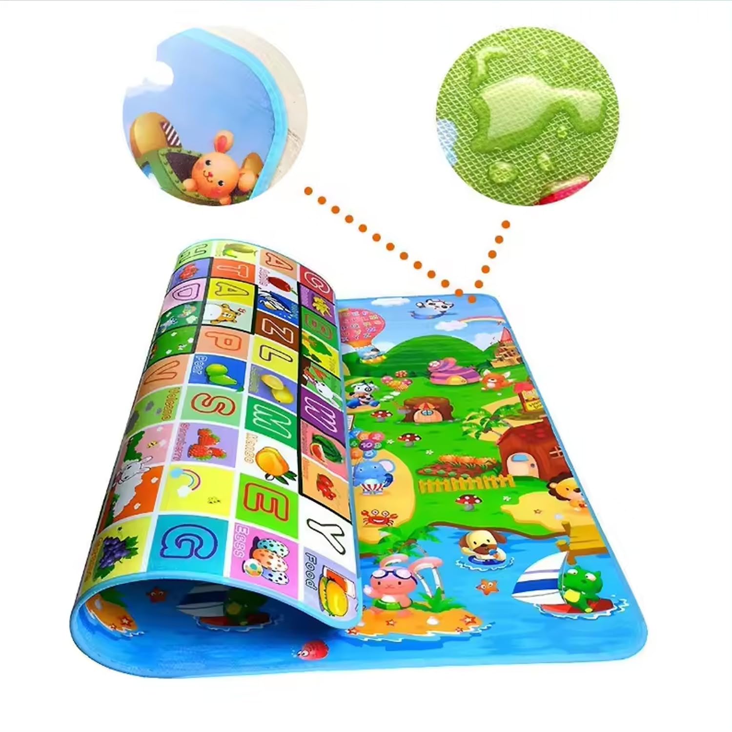 Single Sided Water Proof Baby Play Mat - Beach Party