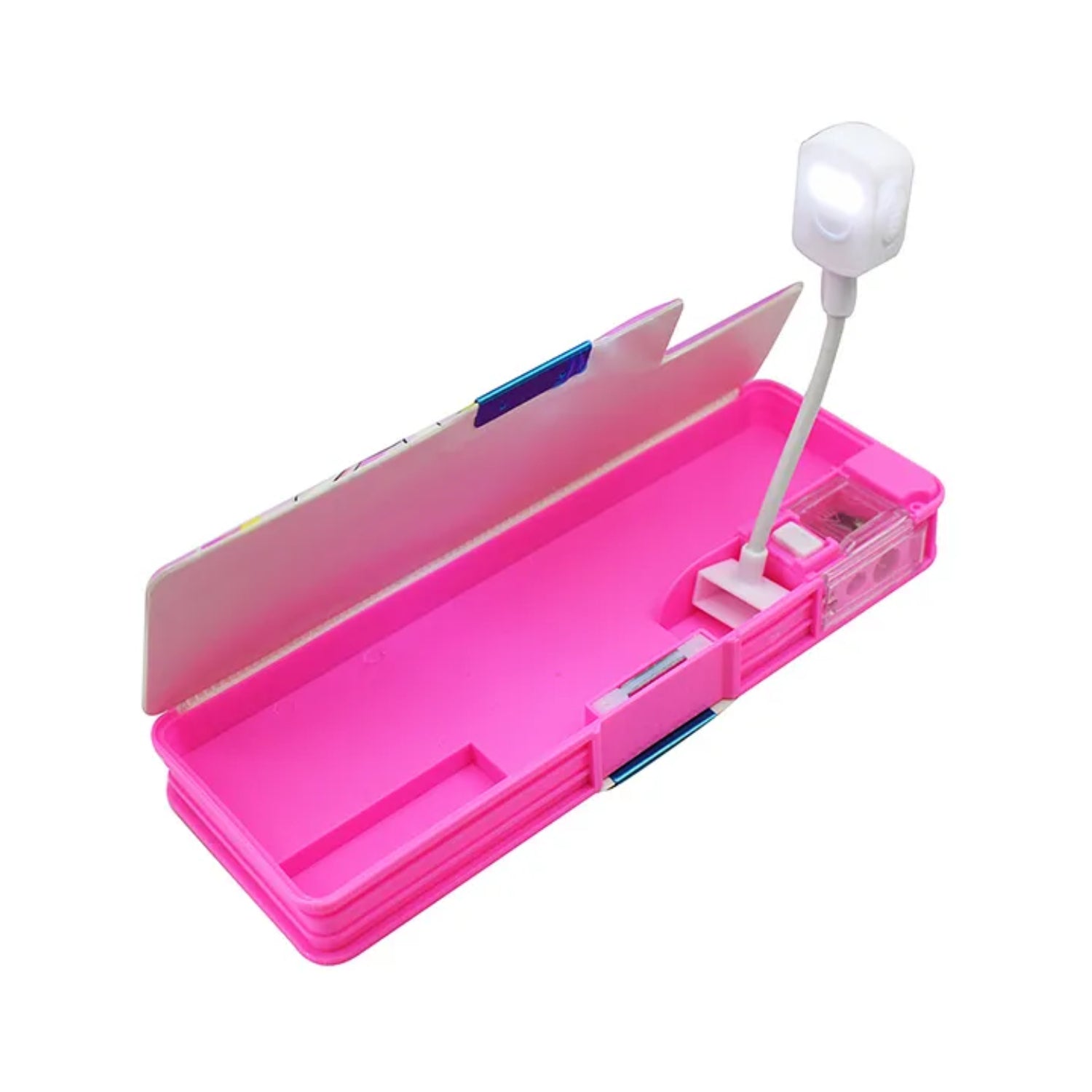 Pencil Box with LED Light and Dual Sharpener for School Kids - Mermaid
