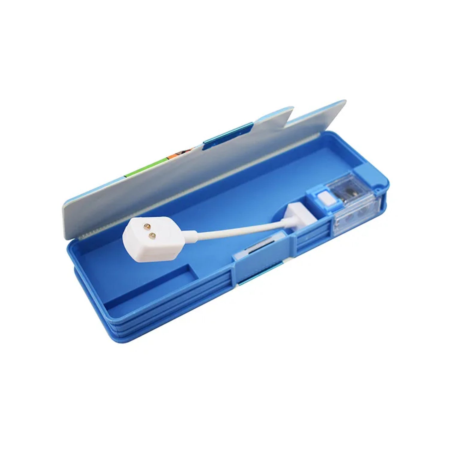 Pencil Box with LED Light and Dual Sharpener for School Kids - Dino