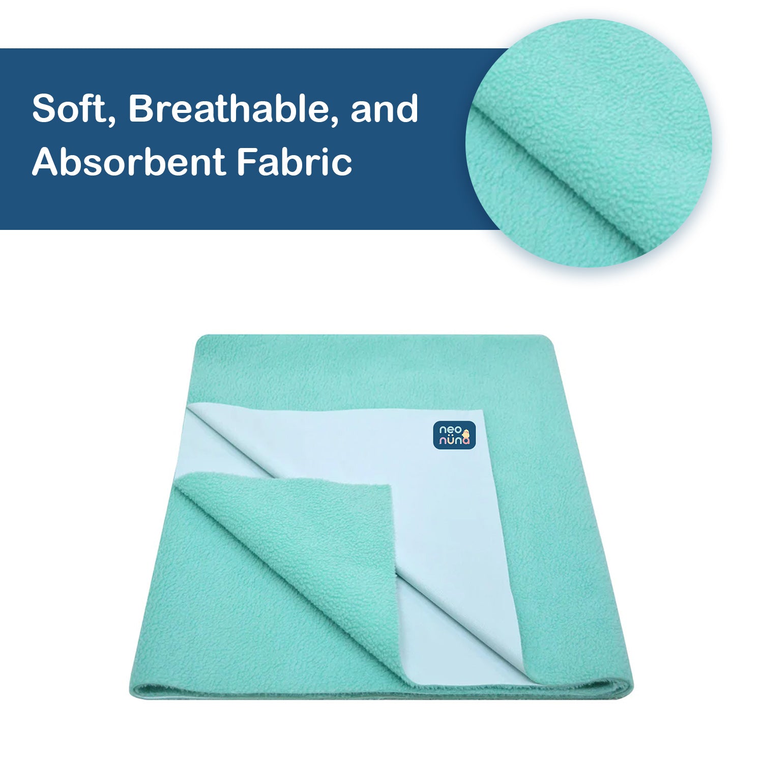 Waterproof Baby Bed Protector Dry Sheet for New Born Babies, Baby Blue