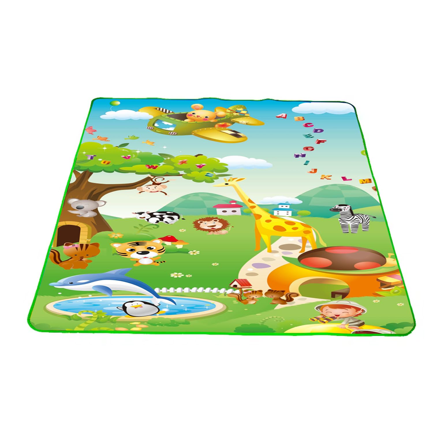 Single Sided Water Proof Baby Play Mat - Jungle Safari