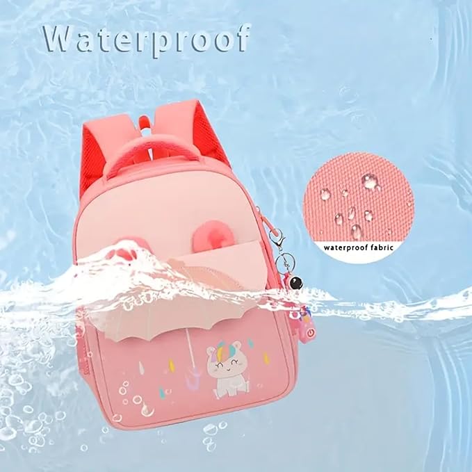 Playful Embossed Adventure Boys Girls Kids School Bag for Ages 2-5 Years - Unicorn