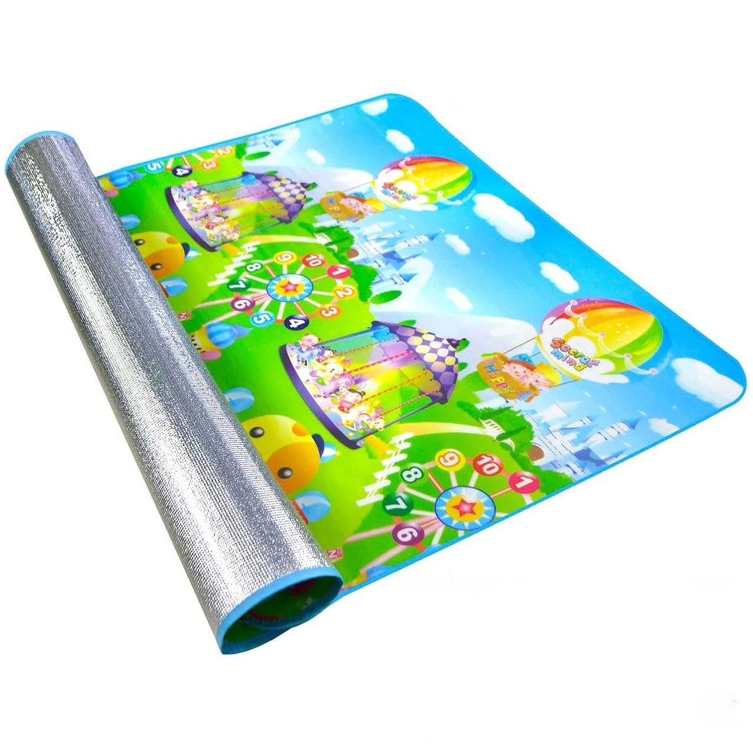 Single Sided Water Proof Baby Play Mat - Zoo