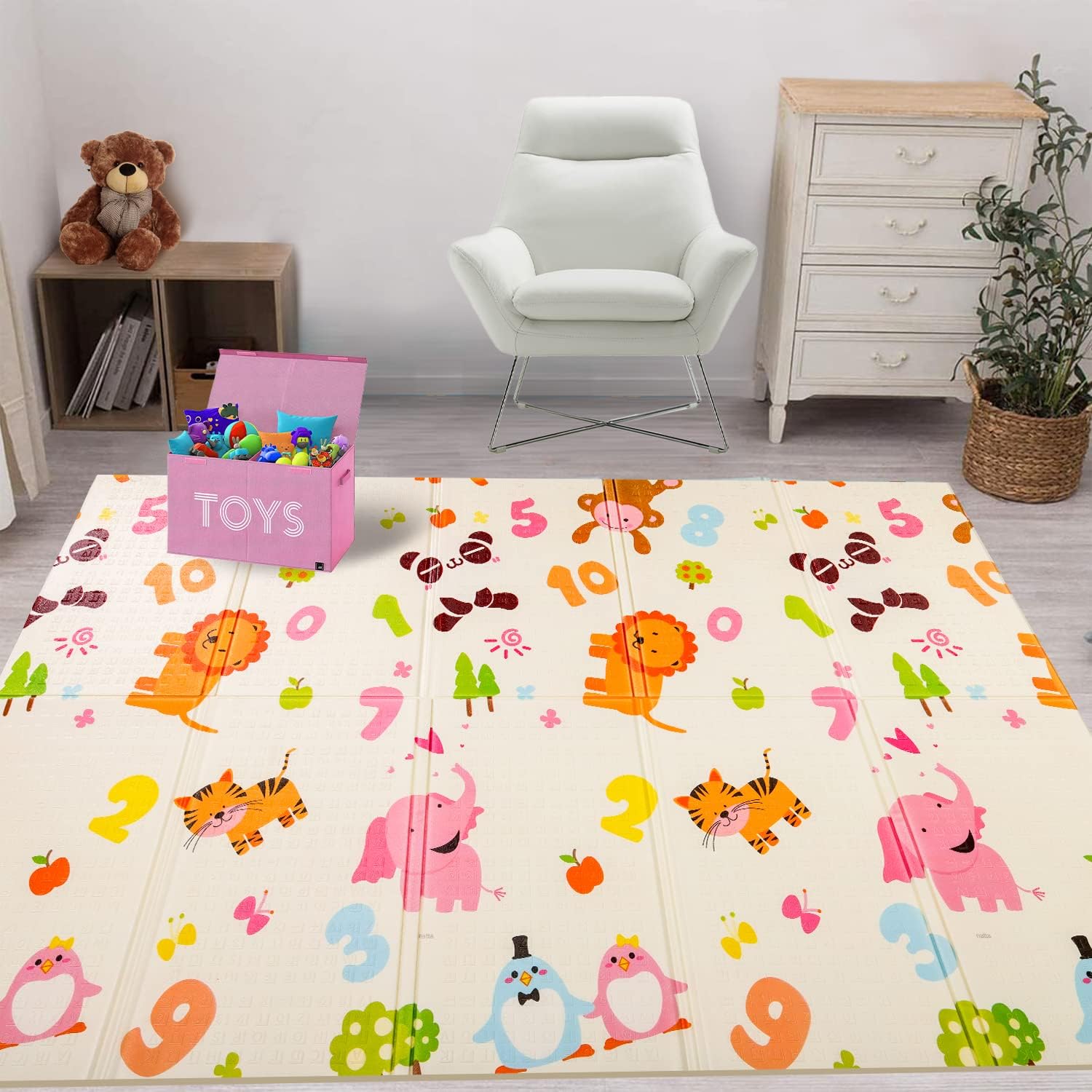 Double Sided Water Proof Baby Play Mat - Counting