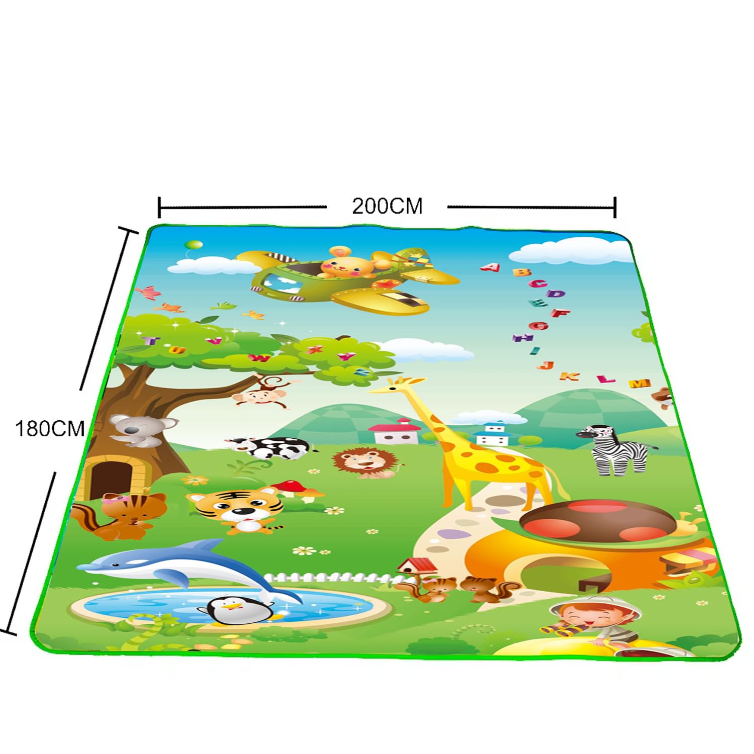 Single Sided Water Proof Baby Play Mat - Jungle Safari