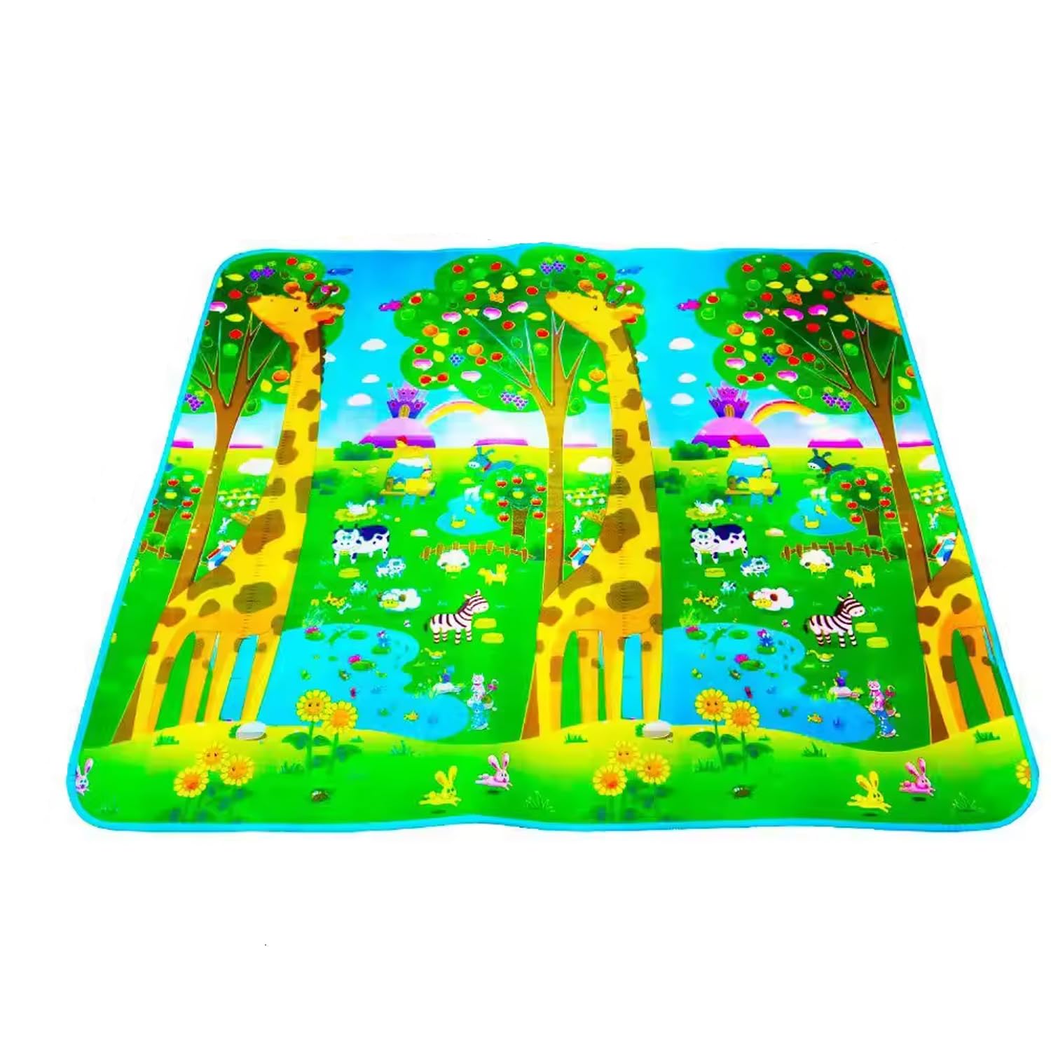 Single Sided Water Proof Baby Play Mat - Zoo